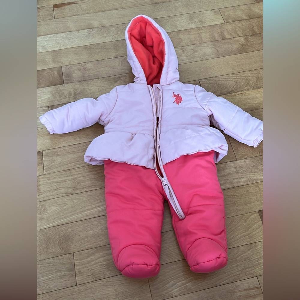 U.S. Polo pink winter bundler baby